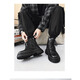Lekali Martin boots men's boots British fan boots high top leather boots trendy cool autumn and winter new style boots large size work shoes Martin boots men's boots black [42]