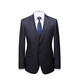 Peromont Men's Wool Business Formal Wear Professional Suit Wedding Groom Suit Navy 175D