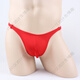 Ye Zimei sexy underwear men's transparent sexy underwear men's temptation thong triangle rear window low waist U protruding men's T-pants 403 one size red