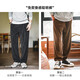 Madden Workwear Chenille Draped Smart Pants American Barn Style Straight Casual Pants Imitation Corduroy Legged Long Pants Men Black L