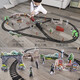 Sucre riz rétro à vapeur piste de train pour enfants jeu de voitures dessin animé girl boy fille 3-6e cadeau d'anniversaire