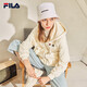 
FILA official women's jacket autumn top colorful trendy plus velvet warm cardigan hooded bear jacket milk salt white-F51W138599FIV (plus velvet) 160/80A/S