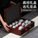 MULTIPOTENT Ru Kiln Kung Fu Tea Set Zhongde Pot with Covered Bowl Kung Fu Tea Set 11-piece Exquisite Gift Box Set
