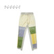 XVESSEL Waffle Plaid Trousers 破坏复古百搭潮流休闲格纹拼接长裤 拼接腰果花蓝色Y21X723B S