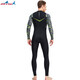 DIVE&SAIL swimsuit men's one-piece quick-drying long-sleeved sun protection warm breathable beach vacation jellyfish suit wetsuit snorkeling surf suit black XL (135-155Jin Jin equals 0.5 kg)