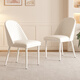 Paschaman Esstisch französischer Creme Stil Steinpanorama Esstisch und Stuhlkombination einfaches Wohnzimmer kleiner rechteckiger Esstisch 1043y [Creme Weiß] 1047p# Caterpillar Essstuhl Sechs Kombination