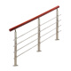 Huihao 304 Edelstahltreppe Handlauf Indoor -Terrasse Haus selbstinstallierte Säule Modernes einfaches Balkon Leitplanke 50 quadratische Röhrchen Schleifen Originalfarbe - Einsäule Gesamthöhe: 1050 mm - Standardmodell