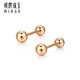 Ming brand jewelry 18K gold color rose gold earrings bright small gold ball earrings for gift women CSH0307 pricing 18K gold earrings about 0.78-0.84 grams