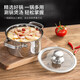 CAIRUYI 304 stainless steel single-person small hot pot, one person, one pot, special shabu-shabu pot for induction cooker, self-service hot pot mini 16cm 304 pot type A with lid (weight 750G) 16cm