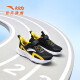 ANTA (ANTA) Children's Sports Shoes Boys' Shoes 2023 Spring Mesh Velcro Soft Sole Comfortable Campus Running Shoes [Men's Mesh] Black/Yellow/White 5568A-336 Size/23cm