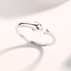 Misu platinum ring for women, PT950 platinum dolphin tail ring, live and adjustable, birthday gift for girlfriend, small size 2.0-2.2g + free engraving
