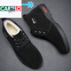 
CARTELO 2025 winter men's cotton shoes genuine leather plus velvet fleece frosted leather high top warm cotton shoes non-slip reverse velvet zipper black 9855 38