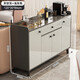 Kenosu tea cabinet, side cabinet, storage cabinet, living room wall storage cabinet, light luxury tea cabinet, storage rack, storage cabinet, meal cabinet, recommended [four doors and one drawer] sky gray 120*30*84