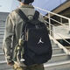 Large capacity backpack for men, junior high school students, school bags, college simple and versatile backpacks for women, going out to bag computer bags, trendy 2107#NK black schoolbag without pendants