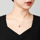 Mengjinyuan K gold necklace 18k gold cartoon balloon dog pendant inlaid agate clavicle chain 45cm about 0.9g