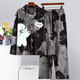 Kommandant Bear CK Herren -Pyjamas lange Ärmel lange Hosen Frühlings- und Herbst -Teenager -Cartoon -Studenten plus Fett Plus Size Home Clothing Set 9901 Herrenstil 10xl Standard M Höhe 165100jin [Jin gleich 0,5 kg]))
