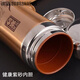 
Steel shield Yixing large capacity purple clay thermos cup inner liner filter mesh tea cup ceramic men's gift water cup custom 320ml black atmospheric and simple packaging