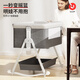 
ULOP (ULOP) baby cot splicing bed multi-functional baby bed with diaper table movable newborn nap bed baby cradle type crib [brown mat + mosquito net + diaper table]
