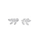 BJYL full diamond leaves S999 pure silver earrings for women with pierced ears for sleeping without removing earrings 2025 new sterling silver earrings gift leaf earrings pair