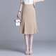 Ou Weimai falda para mujeres 2024 Spring y otoño Nuevo estilo de moda y elegante cintura alta Slumming Falda de cadera de un solo paso para mujeres 1276 MAHAKI M/2 pies-27 Tamaño