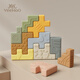 YEEHOO baby soft glue building blocks 0-1 year old stacked early education desktop baby toys that can be bitten by children's birthday gifts