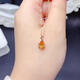 Canxian new drop-shaped gemstone necklace for women 925 silver gold-plated inlaid with natural tanzanite diopside citrine pendant citrine