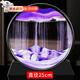 Three more than nine such as large size 12 inches, beautiful quicksand painting ornaments, hourglass, high-end art, light luxury quicksand creative gifts, round quicksand painting purple, diameter about 25cm