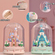 Zhegao kreative Geschenke Geschenke Geschenke Trendy Toys Desktop Workstation kleine Partikelbaugruppen Bausteine Spielzeug für Männer und Frauen Festival Crystal Christmas Castle [Music Box] 683pcs