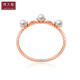 Chow Tai Fook's Heart Song by the Seine: A Girl's Feelings 18K Gold and Pearl Ring No. T7629611