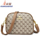Canguro (canguro) 2025 nuevo bolso para mujeres bolsas de concha de doble cremallera otoño e invierno bolso de cuerpo cruzado de cuerpo de doble capa
