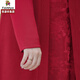 Caiyang Hengyuan Xiangxi Mutter-in-Schwieger-Hochzeitsbankettkleid mit großer Größe Cheongsam Kleid Noble Neue Stil Frühling und Winter Mutter Hochzeitskleid 9277 Grün 2xl