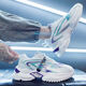 Brand Herrenschuhe Sportschuhe Laufschuhe Herrenschuhe 2024 Frühling Neue vielseitige trendige lässige Laufschuhe Junge koreanische Stil Teenager Herrenschuhe x9920 Weiß Lila 37