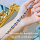 
KULV Tanzanite Bracelet New Turin Eye Tianlran Internet celebrity same heavy industry sapphire color treasure girl blue diamond bracelet [16+4cm]