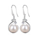 Qlady Pure Silver Freshwater Pearl Earrings Feminine Light Luxury Silver Pearl Earrings Mother’s Birthday Gift for Wife
