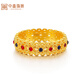 Zhongxin Jewelry Linchanhe Hualitan ancient gold ring women's enamel lace gold ring pure gold 999 gift for girlfriend jewelry gold weight 4.42 grams (13 circle number)