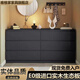 Shantoulin pueblo de madera sólida Cofre de gabinete Nórdico Cajero de la sala de estar del dormitorio del dormitorio Estilo americano Cofre de gabinete negro Badou 1583*40*996 Altura Cofre de madera sólida pura pura Cofre de gabinete