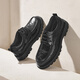 Rote Libelle chinesische Valentinstag Geschenk Lederschuhe Herren Schnüre-up-Arbeitsplatz dicker alleinerheigerer Schuhe Business Herrenschuhe WTA44111 Black 41