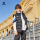 KELME children's sports cotton vest for boys and girls in autumn and winter new thickened and warm football youth training vest jacket black 150
