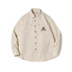 Madden workwear American retro long-sleeved shirt men's Indian totem patchwork pocket stacked cotton shirt autumn off-white L