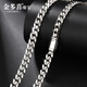 Jinduoxi Platinum Cuban Necklace Men's pt950 Platinum Men's Necklace Cuban Chain Trendy Brand Personality Shows Thick Flip-top Buckle 65cm Width 8.1mm Weight 173.08 Grams