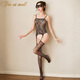 Feimu sexy underwear sexy pajamas women stockings black stockings one-piece socks one-piece couple exciting attack speed battle robe 7 packs