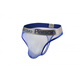 ROSELEX confidential delivery men's sexy underwear sexy fully transparent mesh thong gay U light blue S