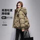 YAYA short down jacket for women 2025 new winter small Maillard casual thickened cold-proof hooded jacket HN Khaki M /160