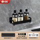 Heqing oil pot seasoning box bottle seasoning utensil set combination seasoning box salt jar with storage rack soy sauce bottle seasoning box 4-piece set-can-mount wall [3 seasoning bottles + rack]