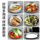 Shengnian extra thick stainless steel plate large round flat bottom tray large dinner plate commercial hotel multi-purpose plate barbecue plate 430 extra thick round plate 30.5cm