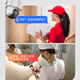 Hikvision Safety Surveillance Camera Set 6-Wege 4 Millionen Ballmaschinen HD Full Farbüberwachung im Freien 360-Grad ohne blinde Flecken mit Nachtsicht Mobiltelefon Fernüberwachung einschließlich 4 TB Festplatte