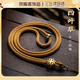 Oein hand-woven eight-strand rope necklace thick rope break-proof pendant lanyard jadeite and jade gold pendant hanging neck rope amber gold-3mm circumference 68cm