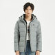 
Jeao down jacket men's short thick style casual business simple outdoor autumn and winter warm 90 duck down men's detachable hat 6296# Paris light gray M (170)