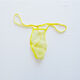 Guiruo Sexy Underwear Men's Sexy Underwear Thong Transparent Breathable Sexy Pants Sexy Seamless Three 3 Pack Pink+Yellow+White
