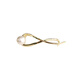 Bary Riff einfache Perlenhaarclip zurück-Kopf-Clip-Kopfschmuck Frog Knopf Frauen Sommerhaarclip Ein-Line-Clip mit Temperament golden